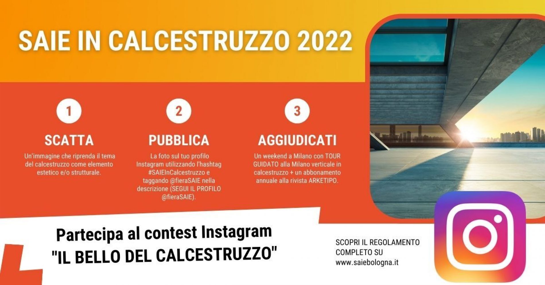SAIE Bologna 2022: contest fotografico “il bello del calcestruzzo”