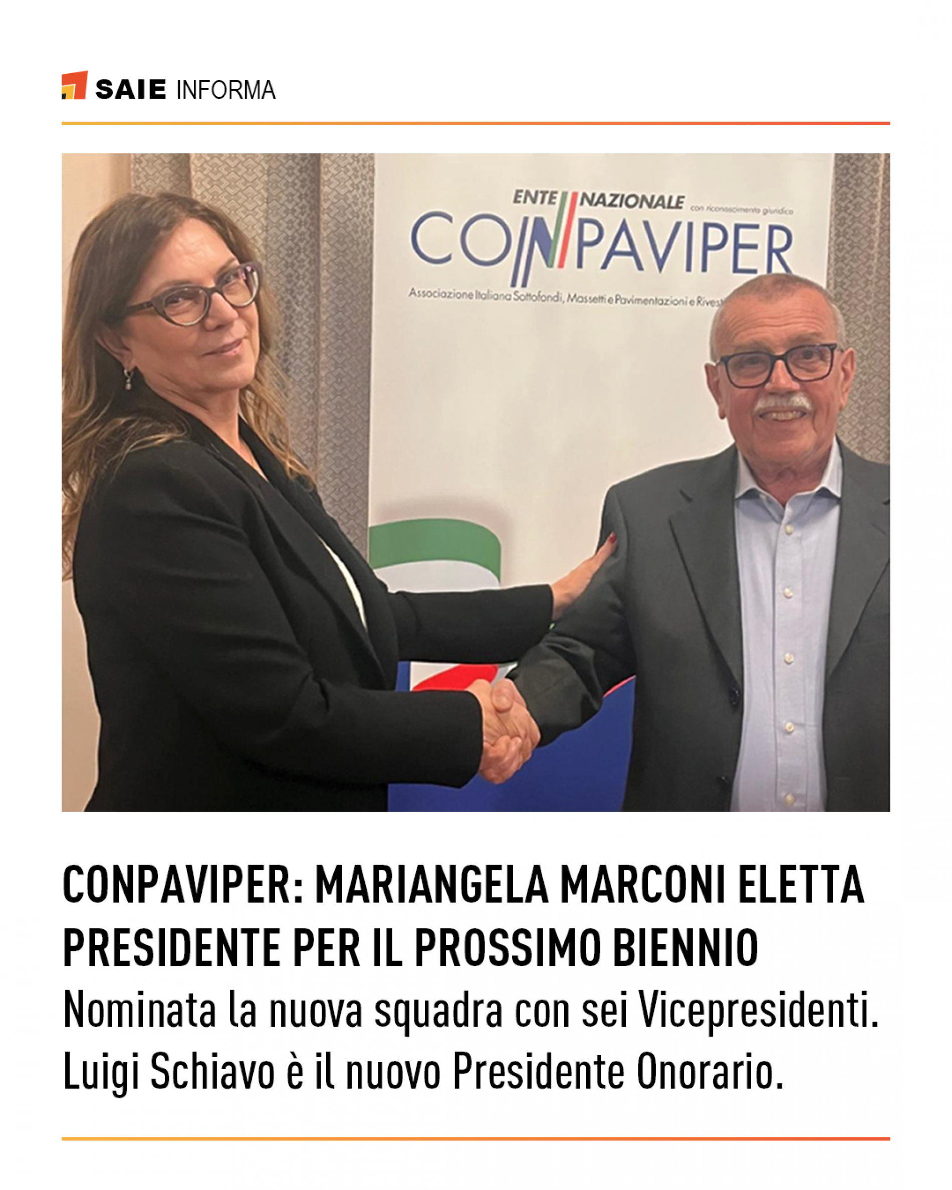 Conpaviper ha eletto Mariangela Marconi nuovo Presidente